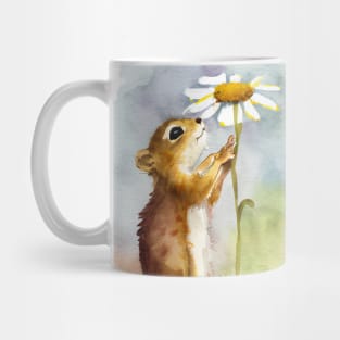 Squirrel and Daisy Mug